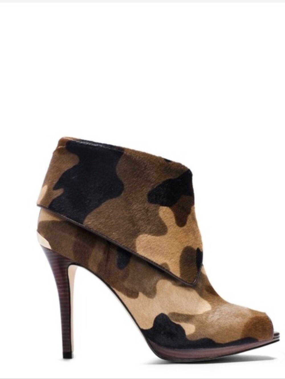 Michael Michael Kors Women's Kendra Camo Fold-Over Ankle Bootie - Duffle